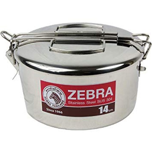 Zebra Lunch Box Camping Pot Stainless Steel Pan Set 14cm